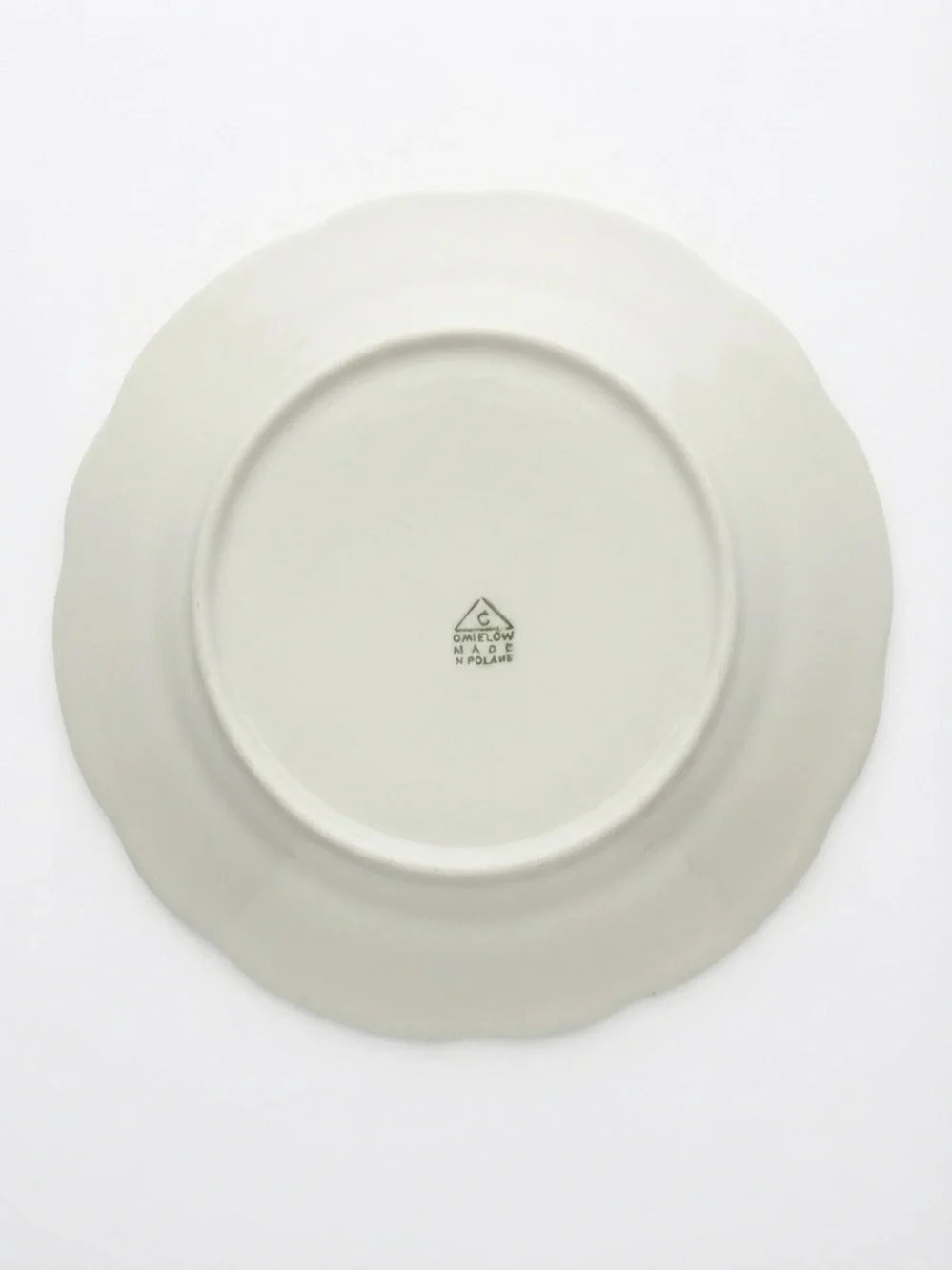 7.5” Vintage Ćmielów Poland Porcelain Floral Dessert Plates (Set of 5) Gold Rim